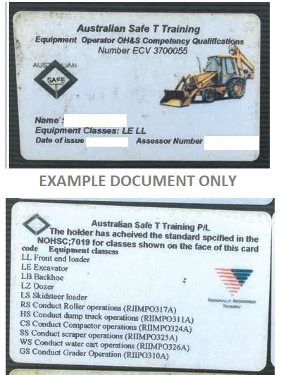 mini excavator licence|excavator licence victoria.